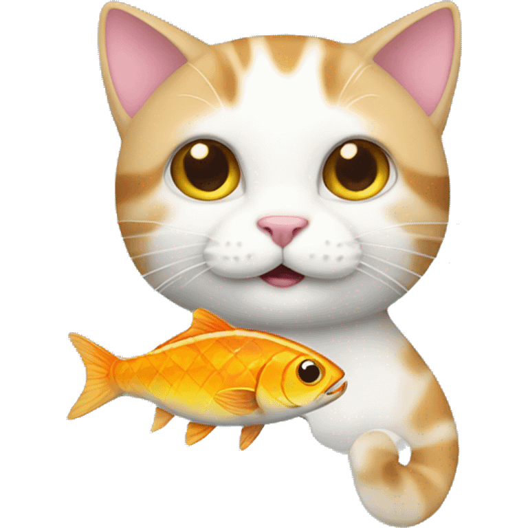 Cat with a fish emoji