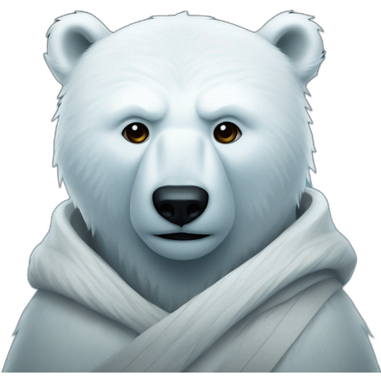 A polar bear jedi emoji