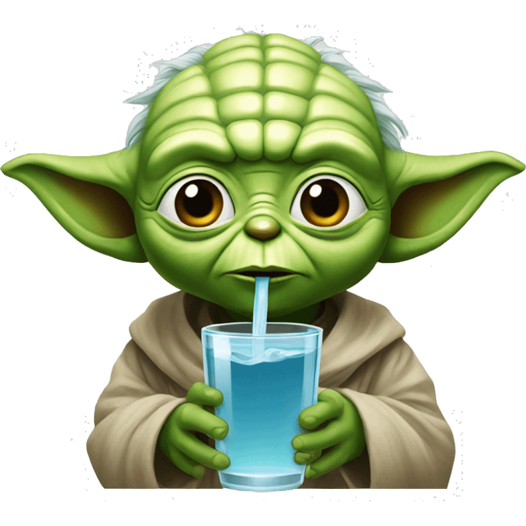 Yoda-drink-water emoji