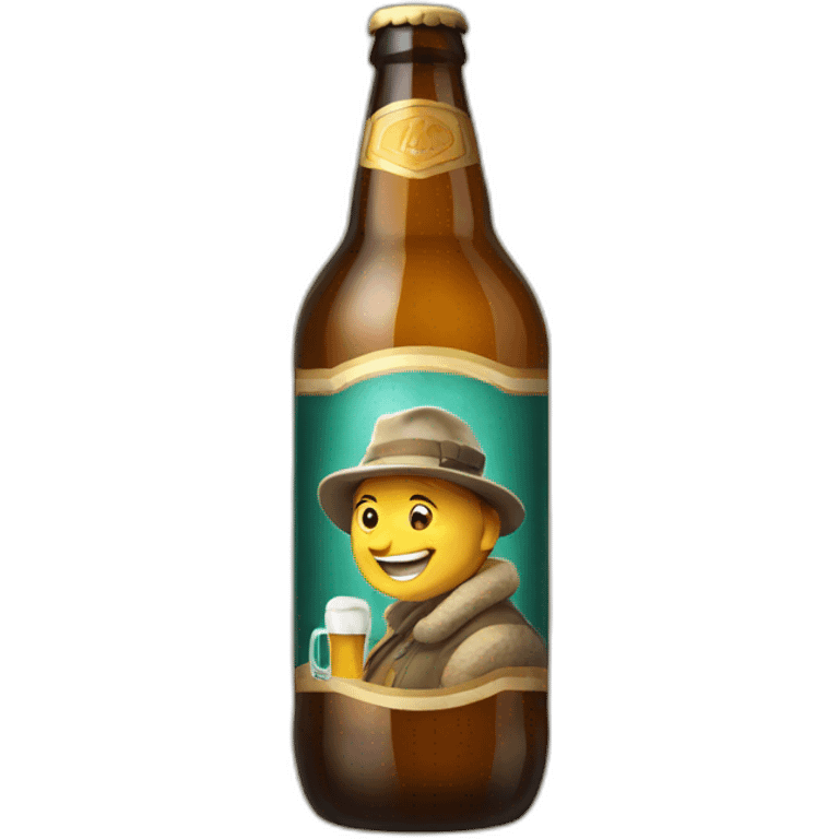 Chat avec de la bière emoji