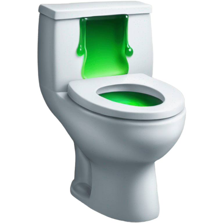 toilet with green liquid emoji