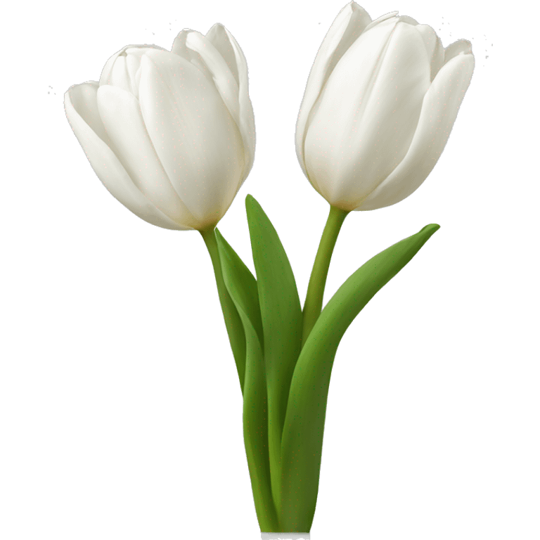 white tulips emoji