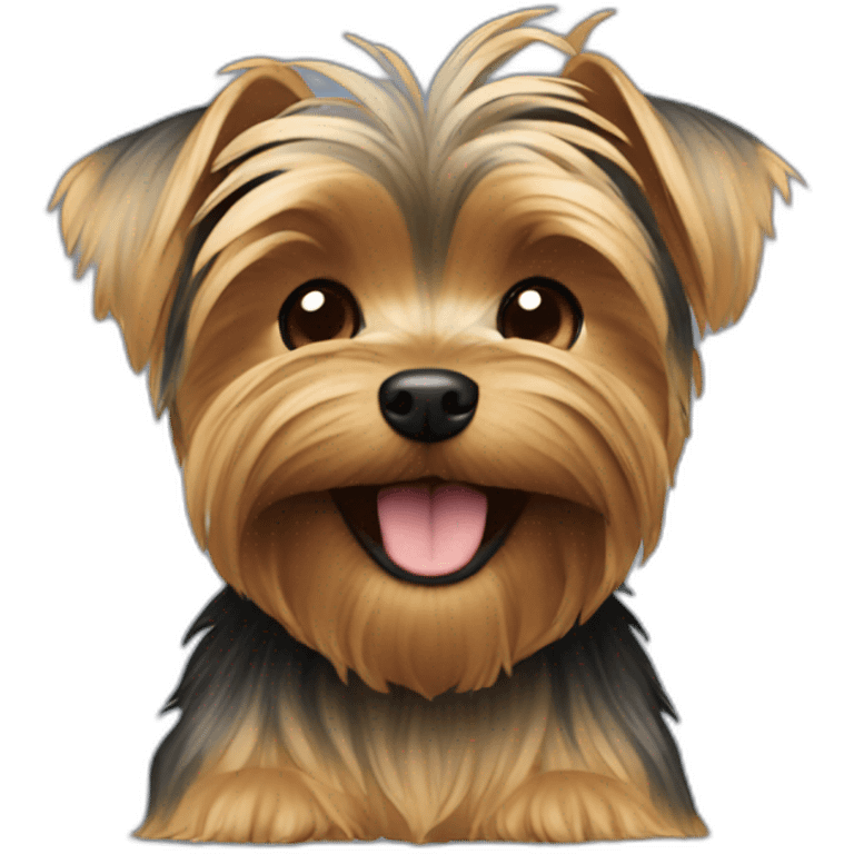 Yorkie riendo emoji