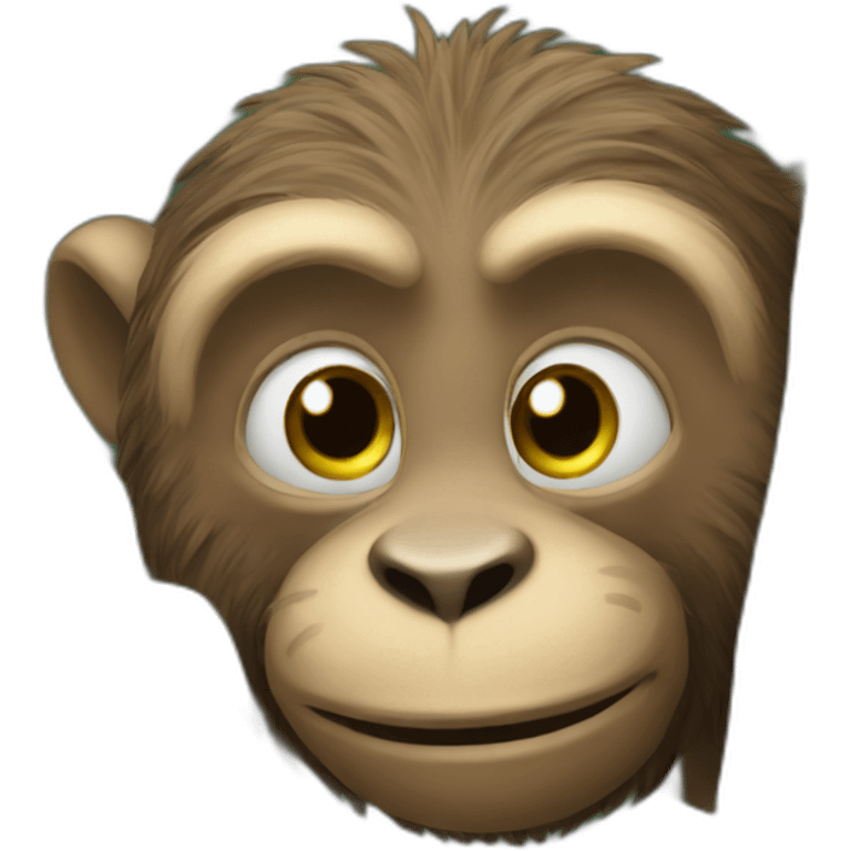 un singe sur un arbre emoji