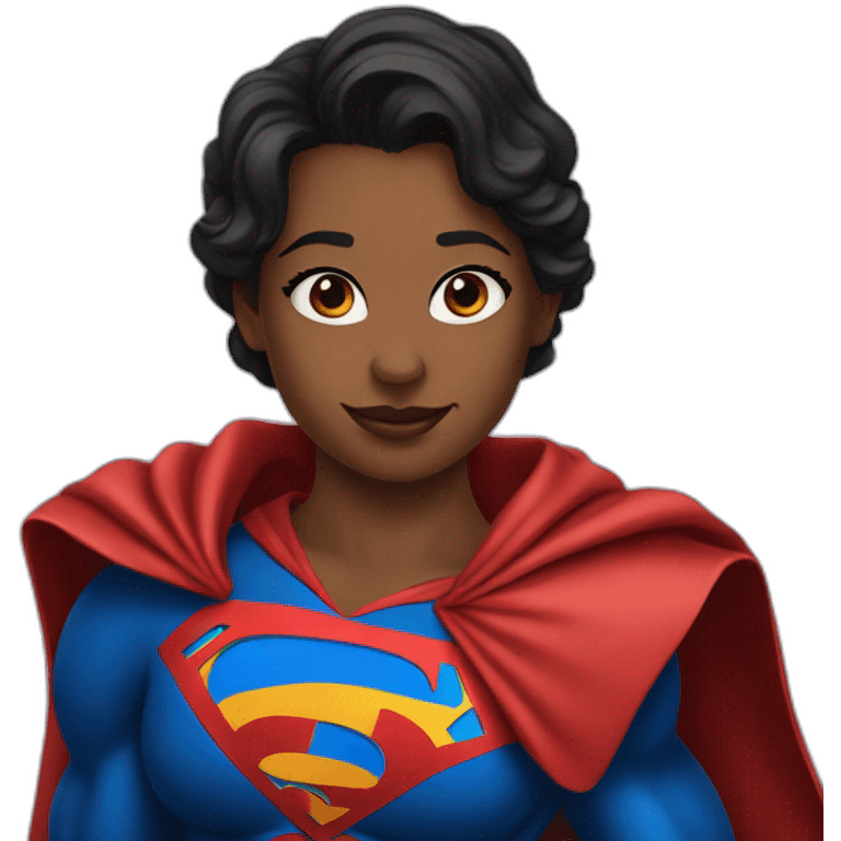 Girl as superman emoji