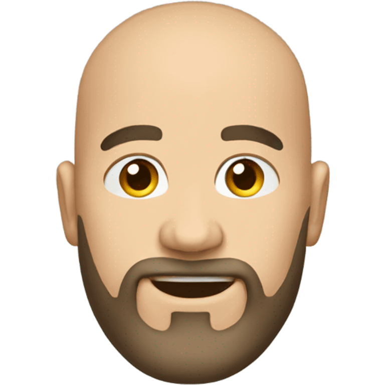 A bald man with a shaved beard and fat but strong emoji