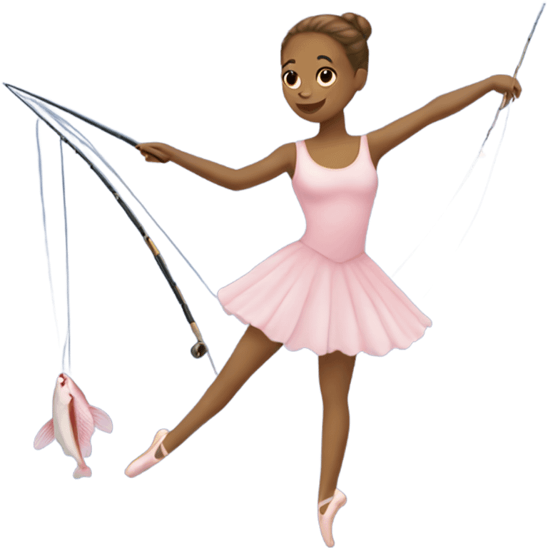 Ballerina fishing emoji