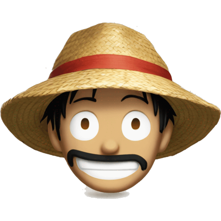 Luffy straw hat emoji