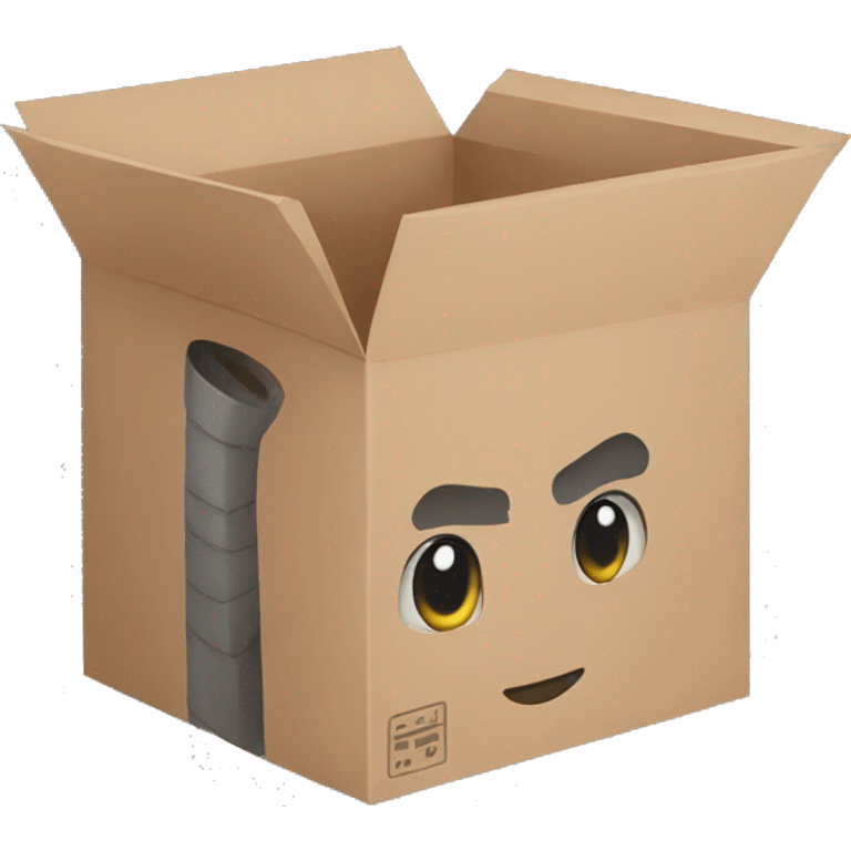 Solid snake under a box emoji