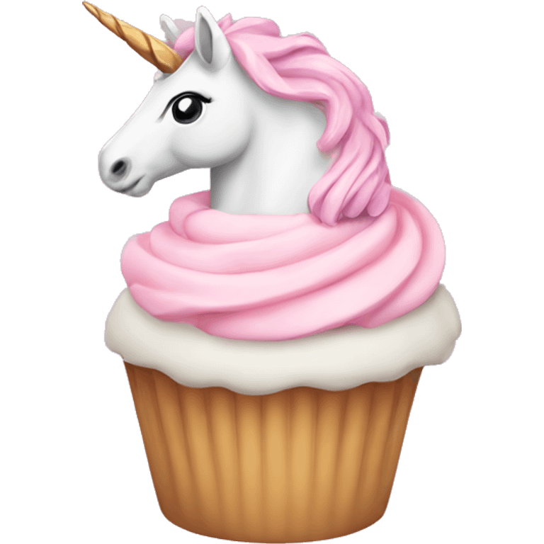 Light pink Unicorn cupcake  emoji