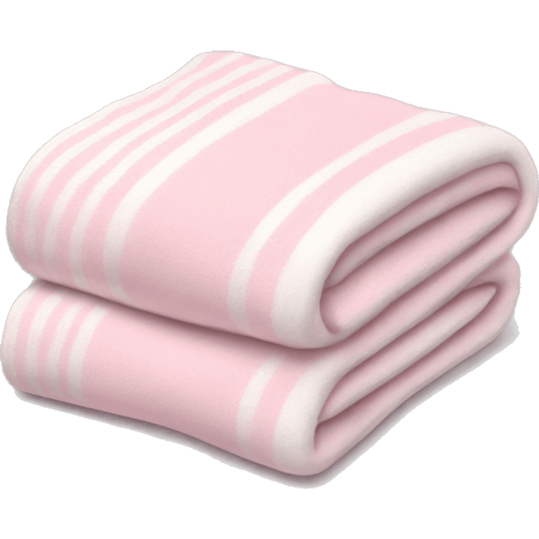 Pastel Pink and white blanket folded  emoji