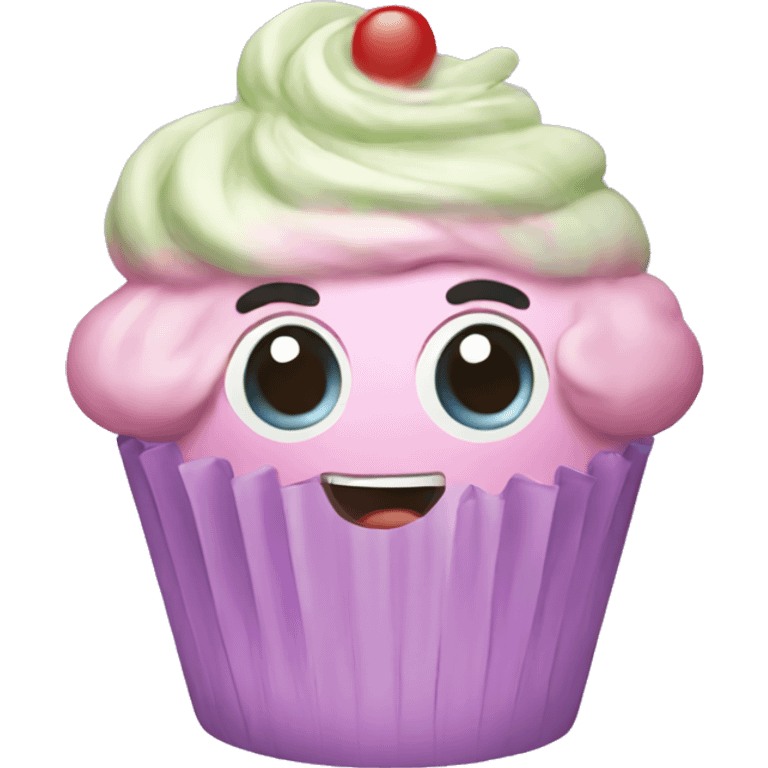 Pastel Birthday capcake emoji