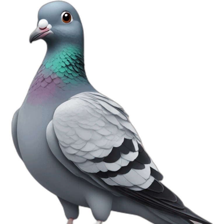 Thoughtful pigeon emoji