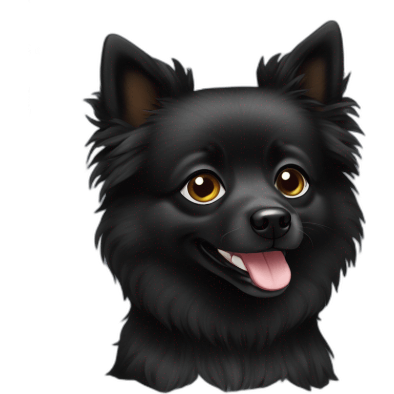 Little black spitz emoji