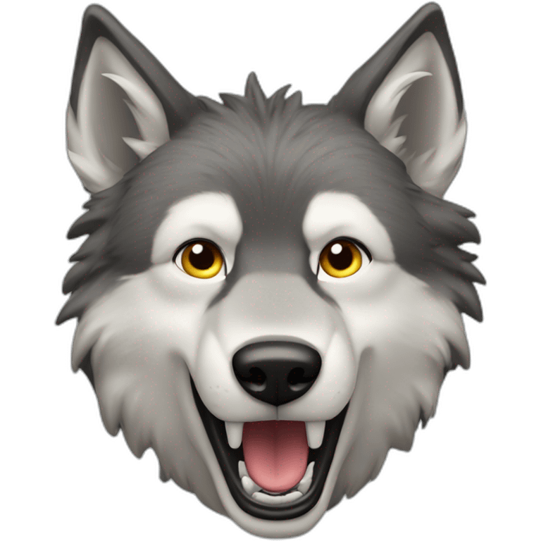 Loup méchant emoji