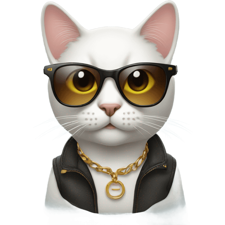 Cat with sunglasses emoji