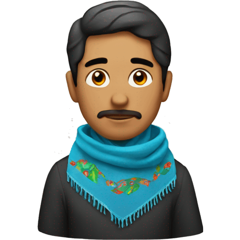 mexican with blue scarf on emoji