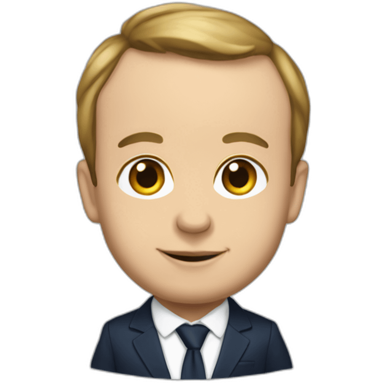 Macron déguisé en bébé emoji