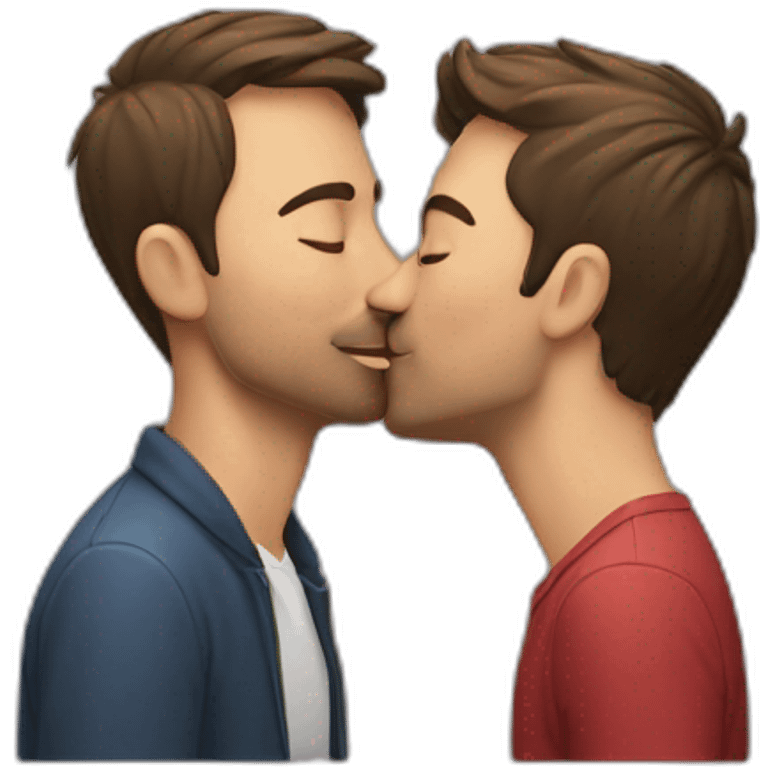 man kissing man emoji