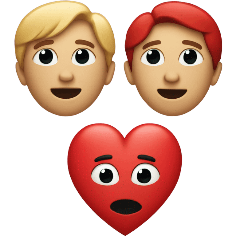 Heart emoji but one half is black and the other half is red emoji