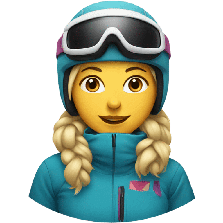 Female snowboarder emoji