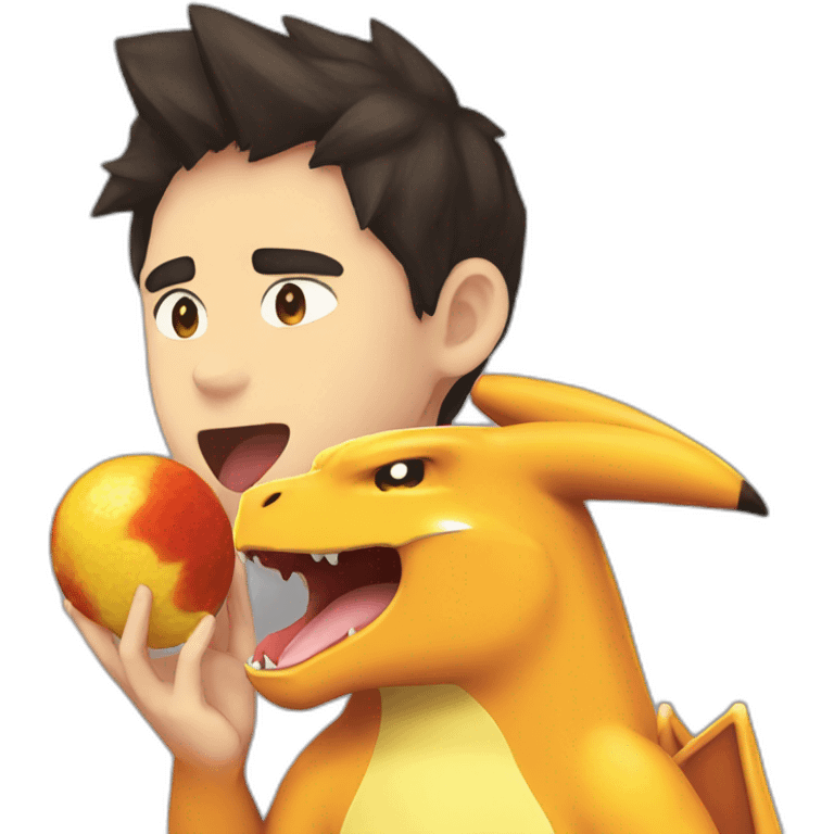 charizard swallowing pikachu emoji