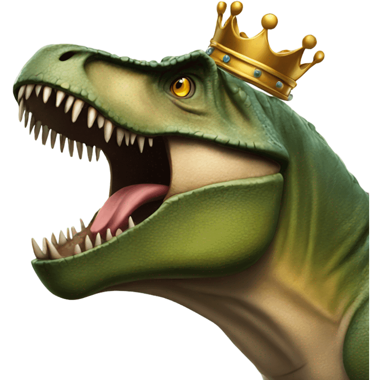 angry trex with a crown  emoji