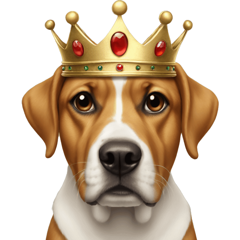 King crown on a dog  emoji