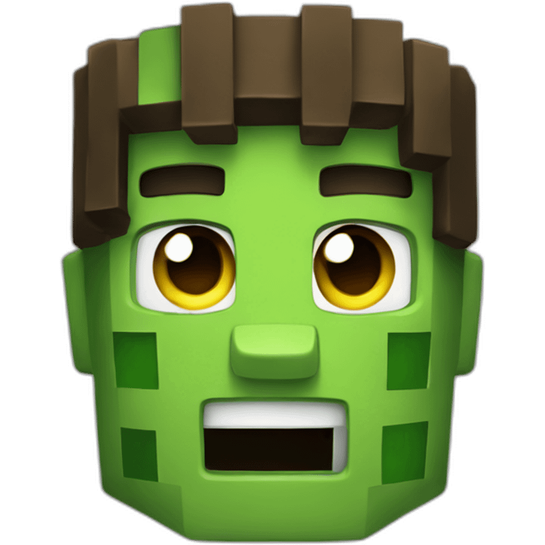 face of creeper from Minecraft emoji