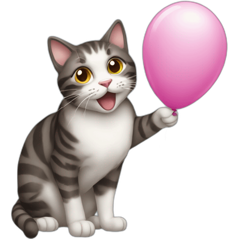 Cat with balloon emoji