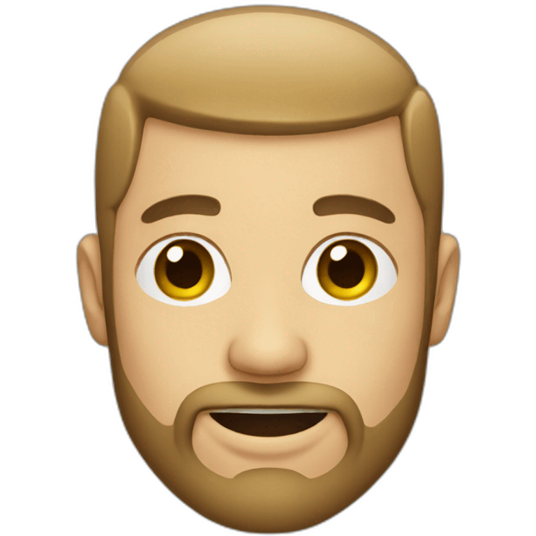 shaved guy with beard emoji