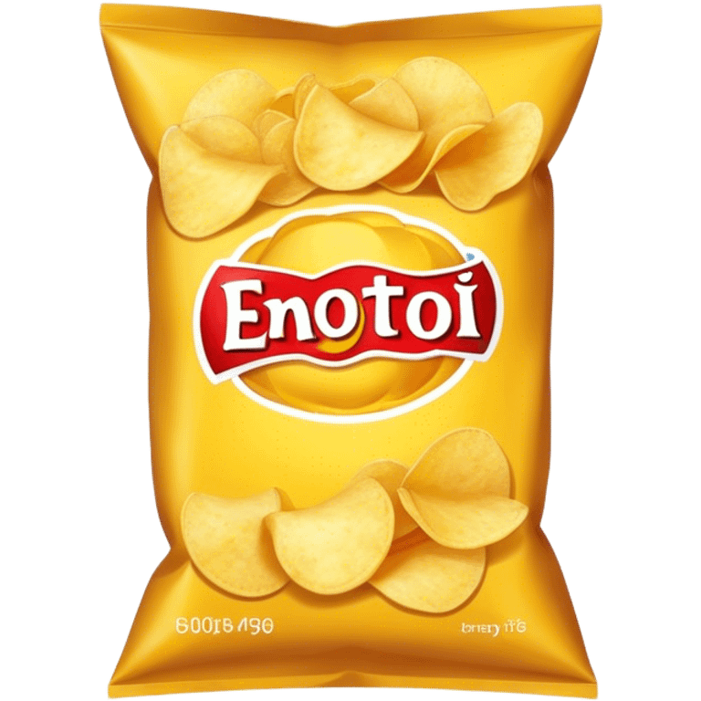 Bag of potato chips emoji