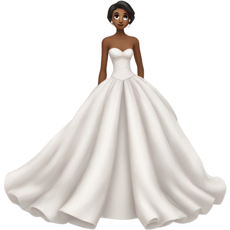 Strapless Mila Nova wedding gown emoji