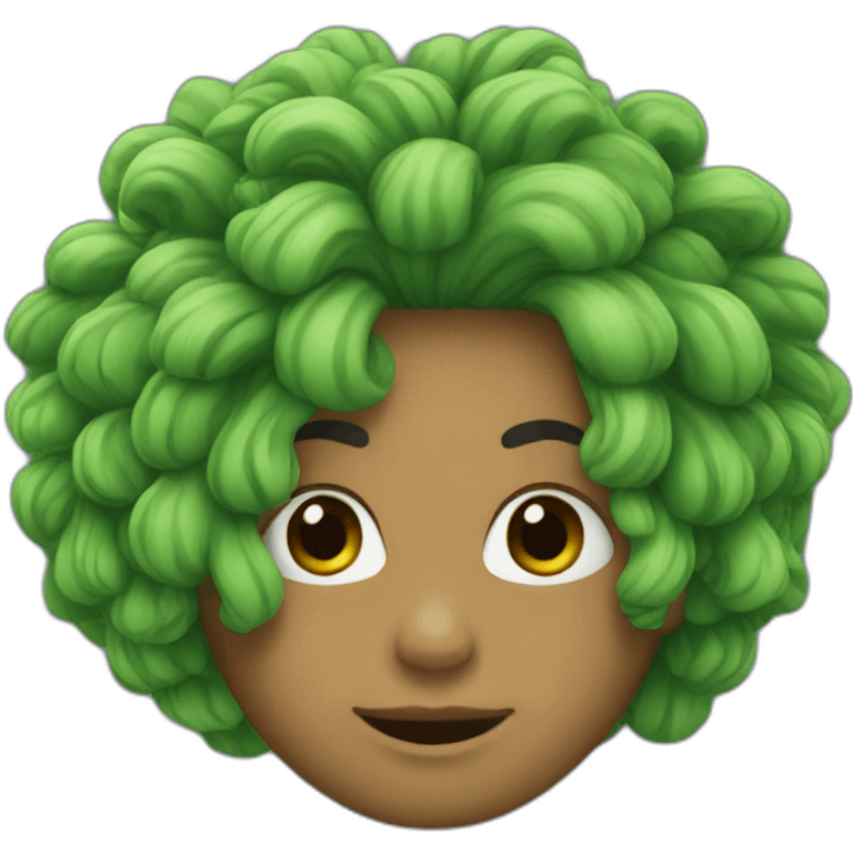 hair nug green emoji