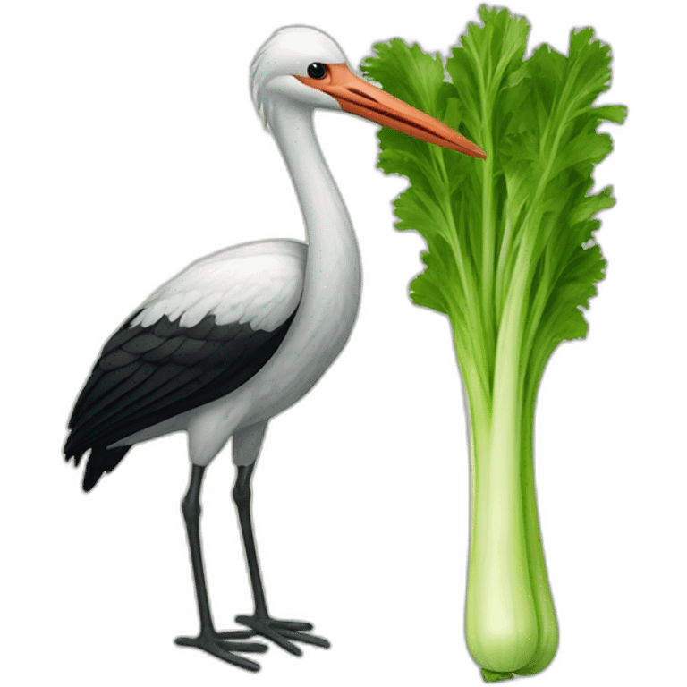 Celery stork emoji