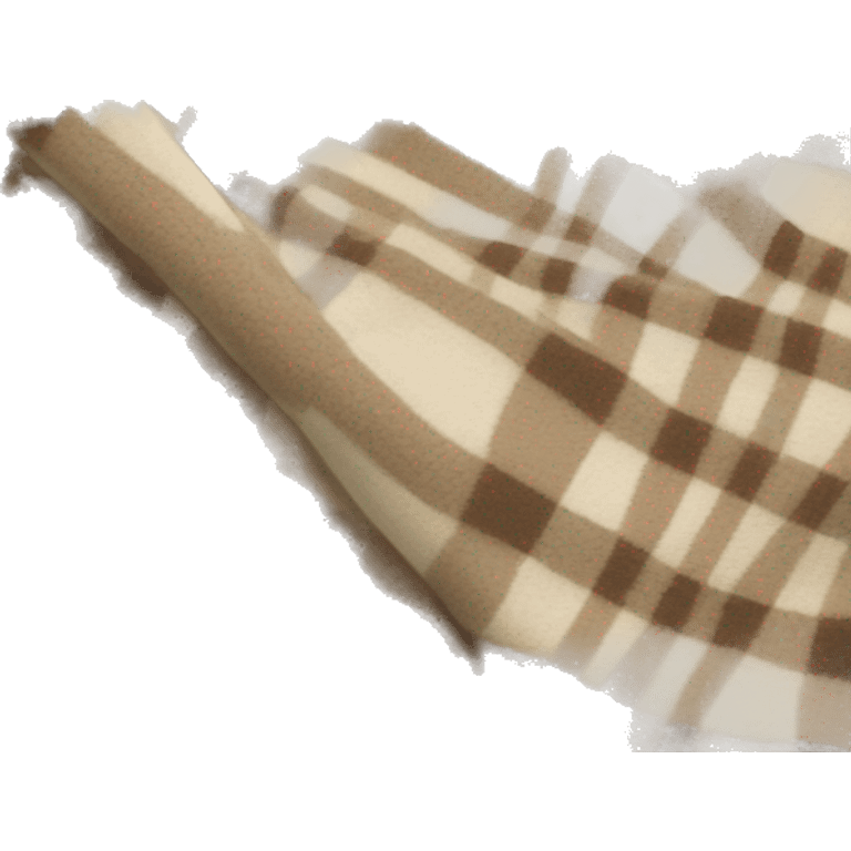 Plaid beige blanket cozy emoji