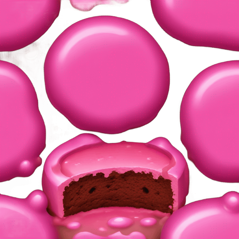 Pink lava cake emoji