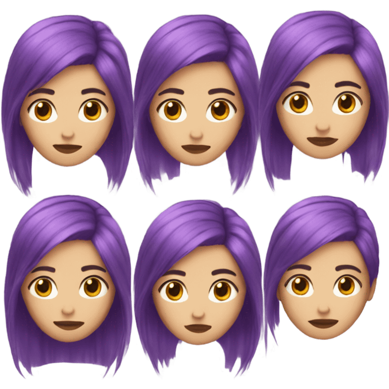 Purple hair  emoji