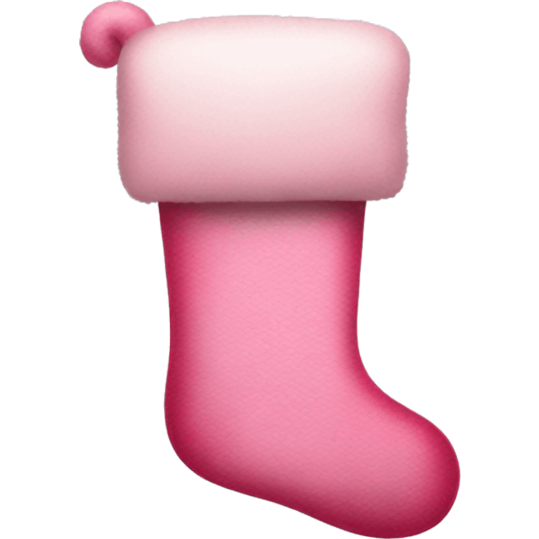 Pink Christmas stocking  emoji