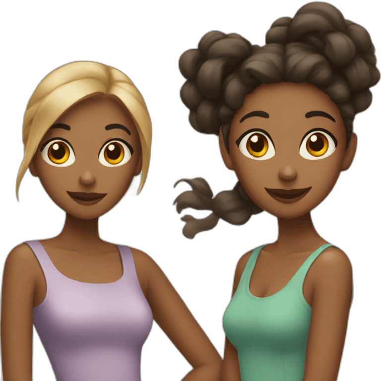 three girlfriends emoji