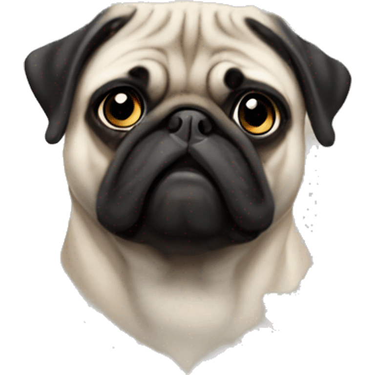 Snowflakes and pug emoji