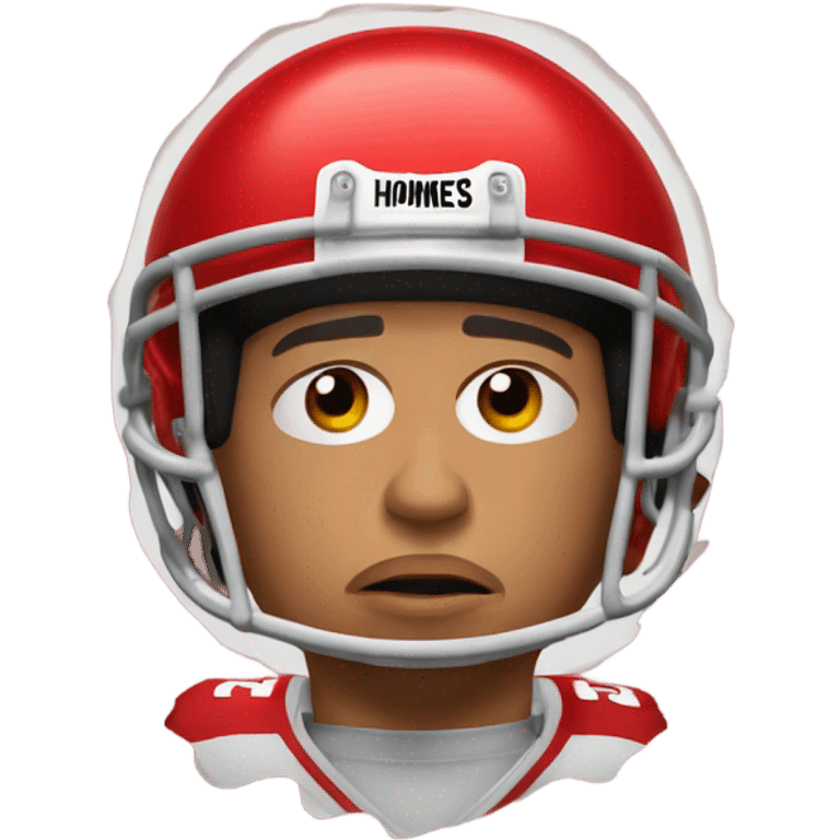 Patrick Mahomes crying to a ref emoji