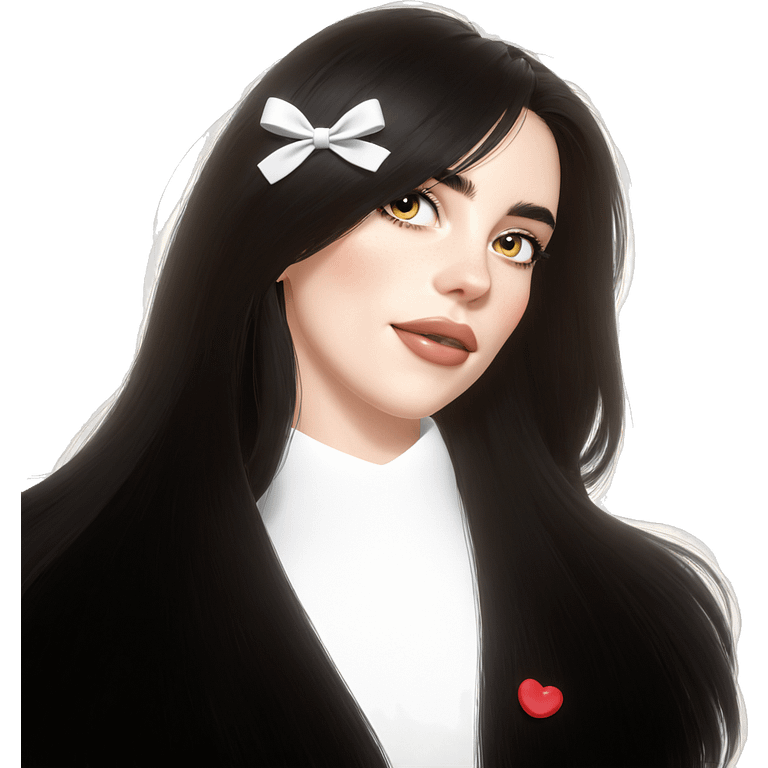 girl with long black hair emoji
