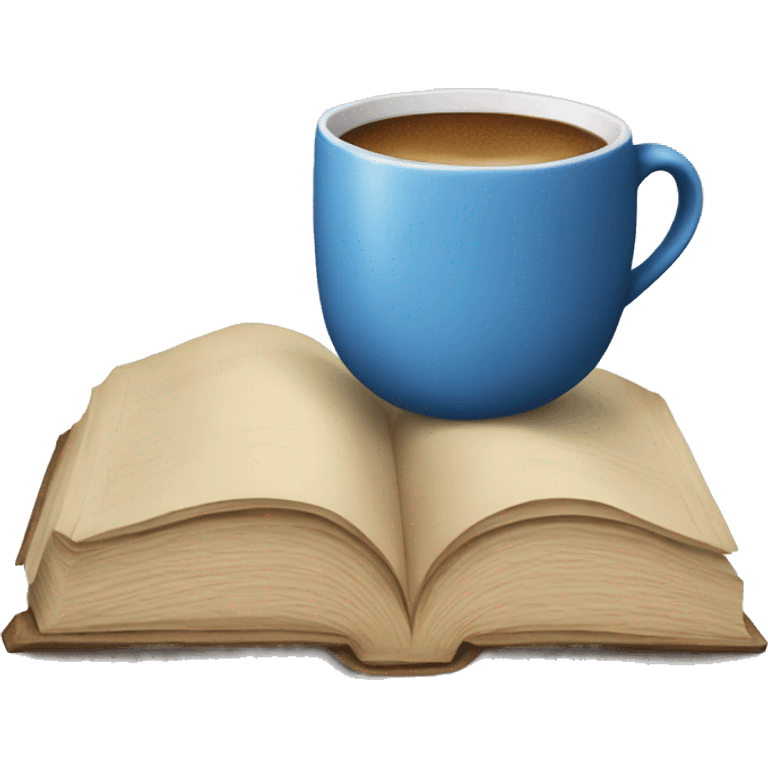 book with coffee emoji