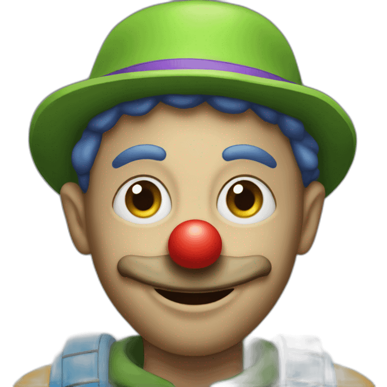 Clown hiker emoji