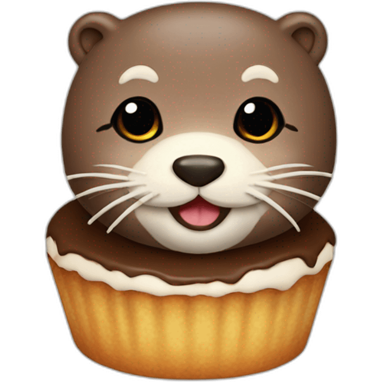 otter-cake emoji