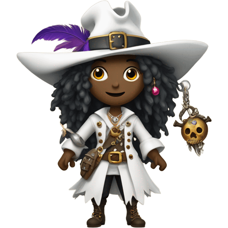 Pirate witch white emoji