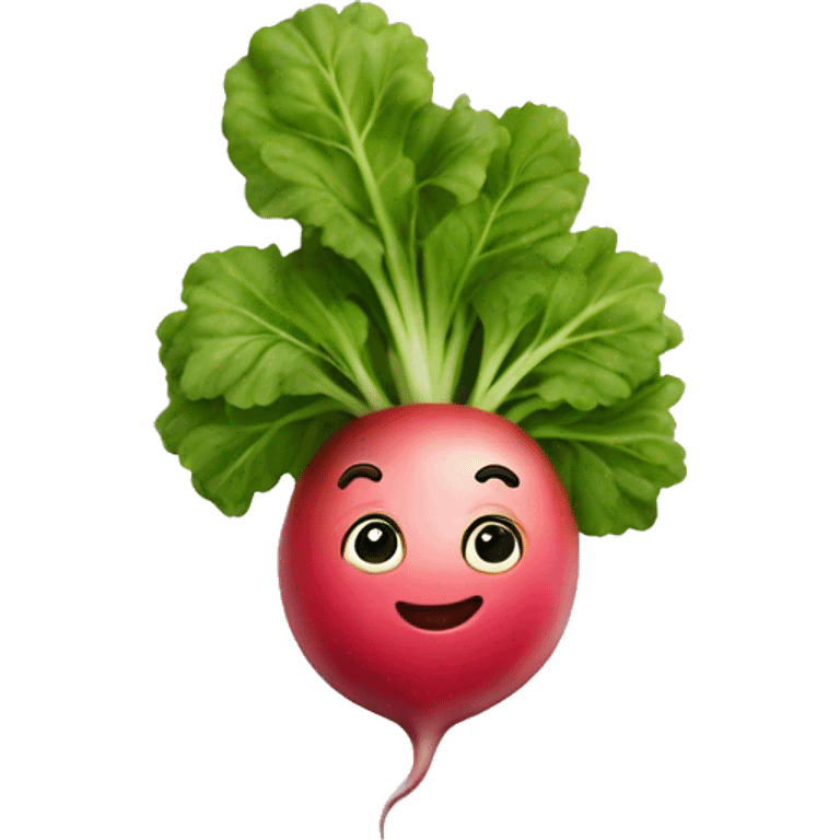 radish with face emoji