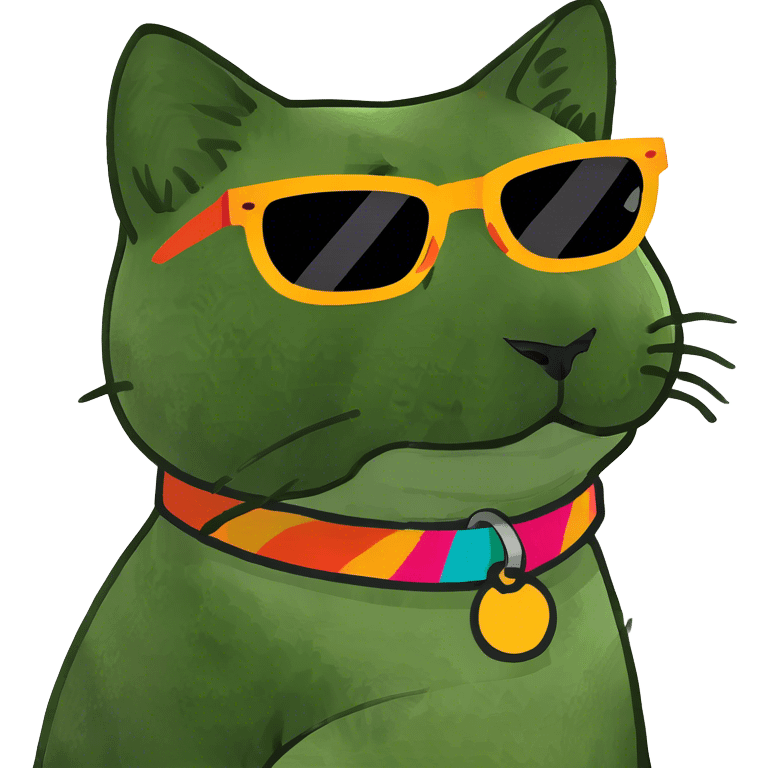 Cat with sunglasses emoji