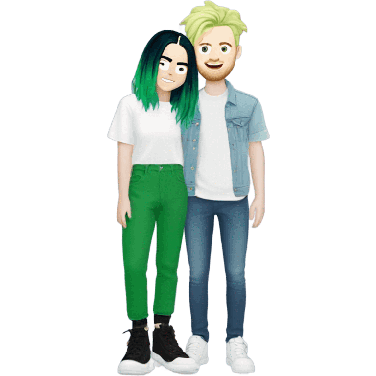 Billie eilish with her brother emoji